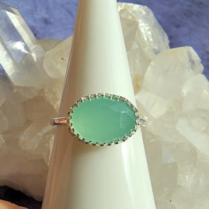 Peru Chalcedony Ring - Size 8 (ACG Ring Design)