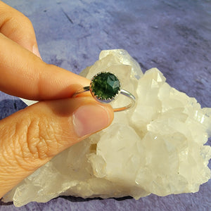 Moss Agate Ring - Size 9 (ACG Ring Design)