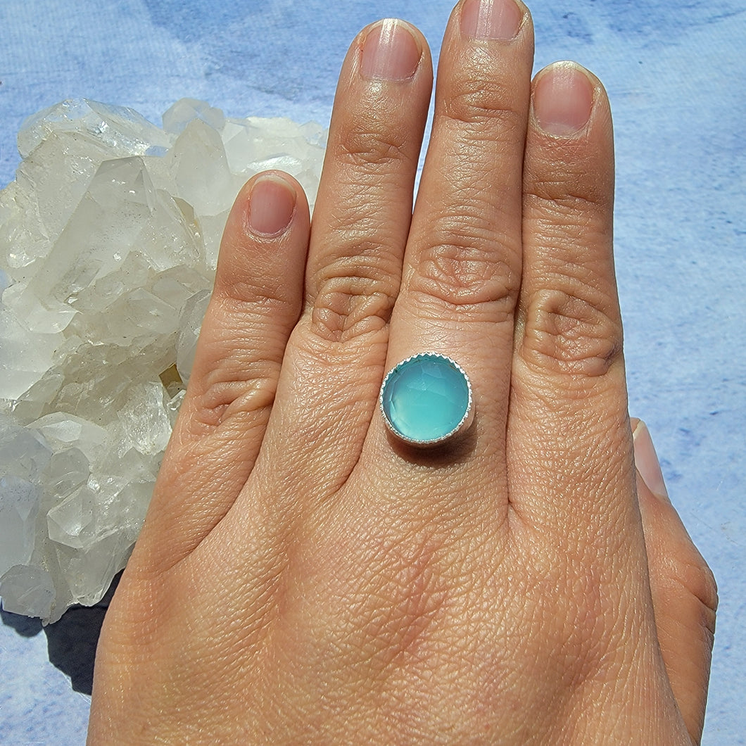 Customizable Aqua Chalcedony