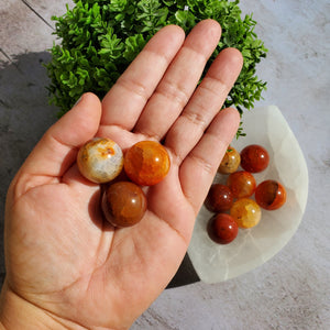 Fire Agate Mini Spheres