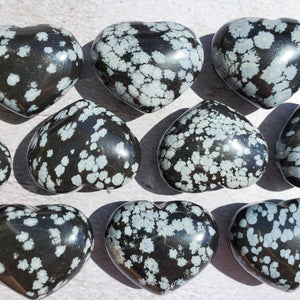 Snowflake Obsidian Hearts