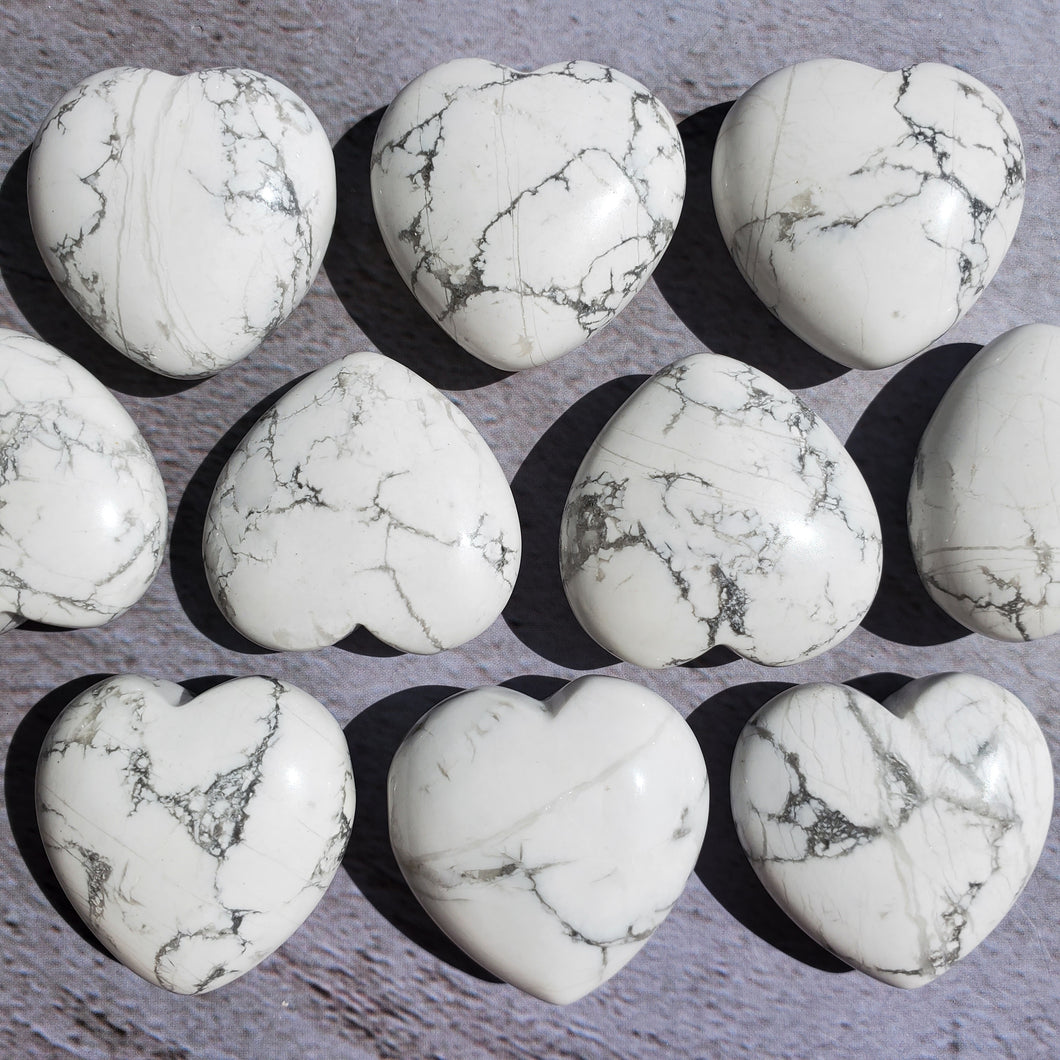 Howlite Hearts