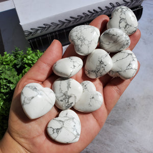 Howlite Hearts