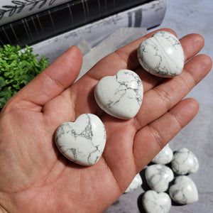 Howlite Hearts