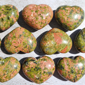 Unakite Hearts