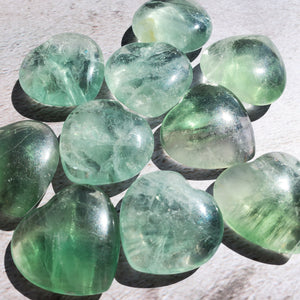 Green Fluorite Hearts