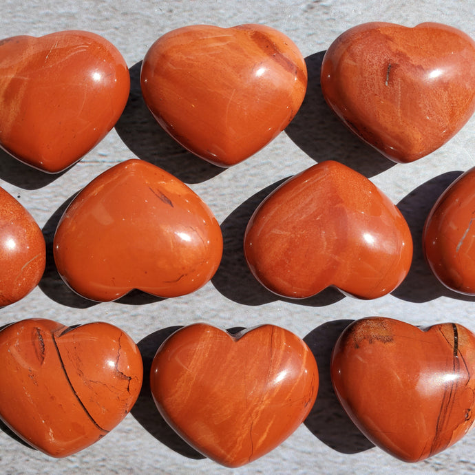 Red Jasper Hearts