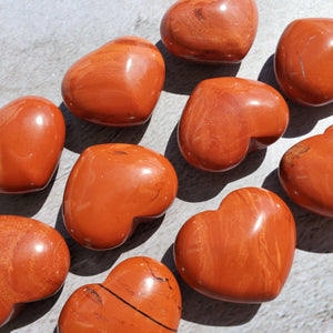 Red Jasper Hearts