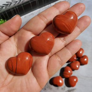 Red Jasper Hearts