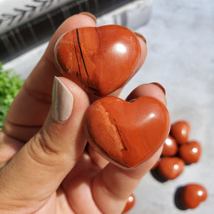 Red Jasper Hearts