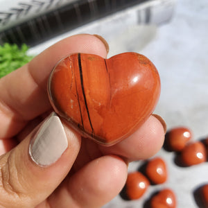 Red Jasper Hearts