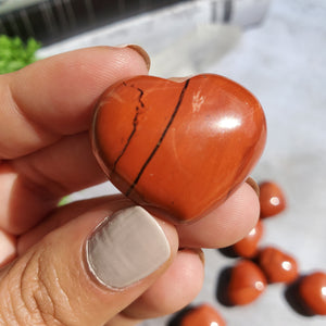 Red Jasper Hearts