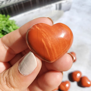 Red Jasper Hearts