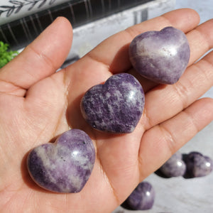 Lepidolite Hearts