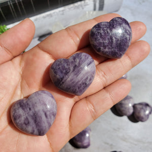 Lepidolite Hearts