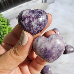 Lepidolite Hearts