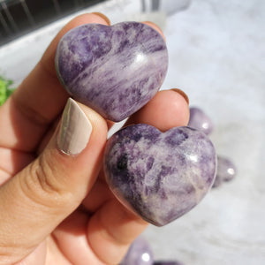 Lepidolite Hearts