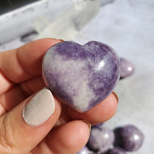 Lepidolite Hearts