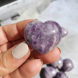 Lepidolite Hearts