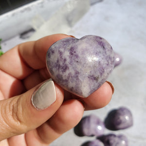 Lepidolite Hearts