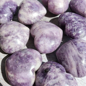 Lepidolite Hearts