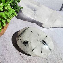 Load image into Gallery viewer, Tourmalinated Quartz Palm Stone &quot;B&quot;