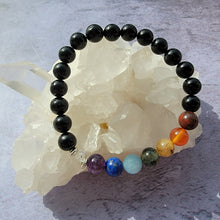 Load image into Gallery viewer, Black Tourmaline Chakra Bracelet