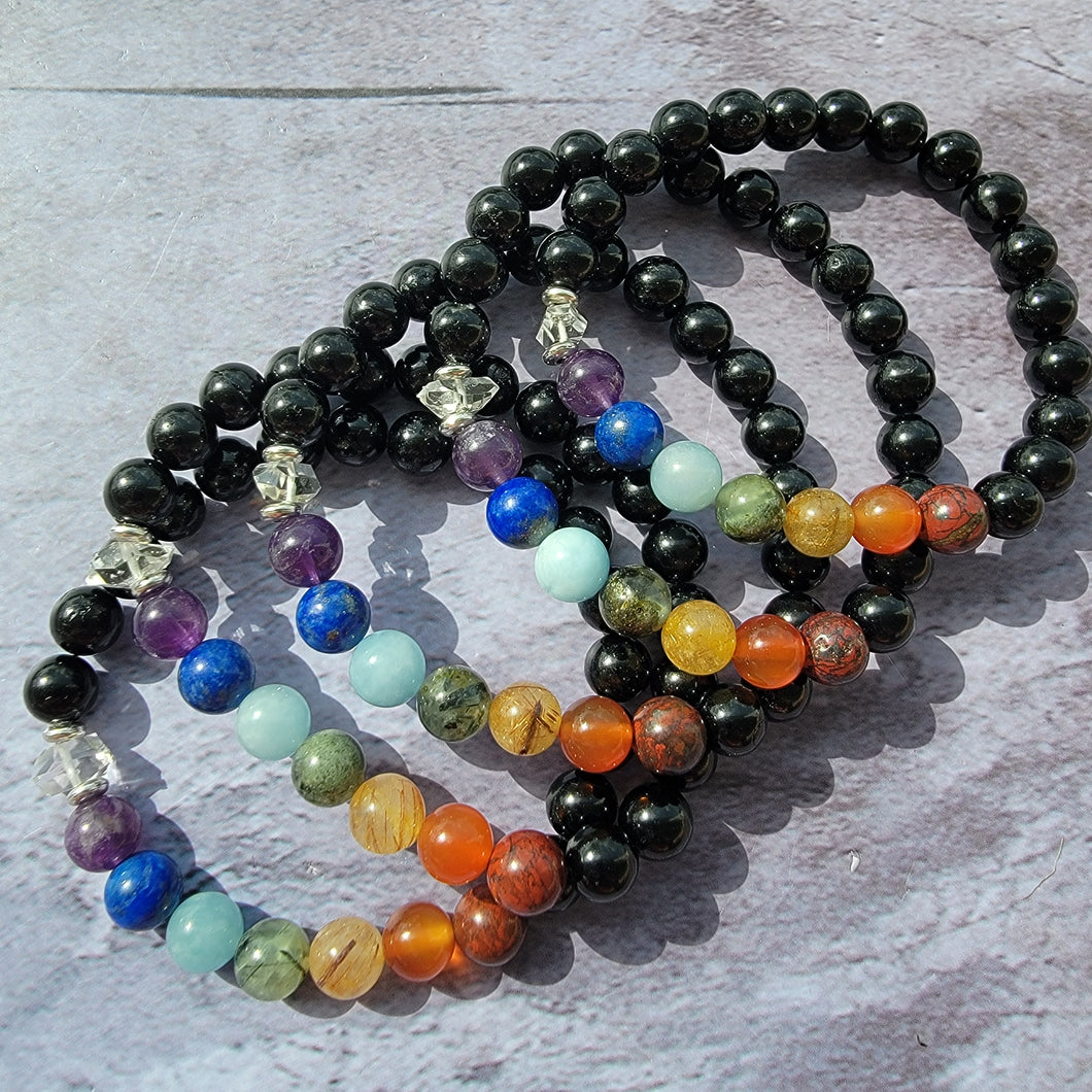 Black Tourmaline Chakra Bracelet