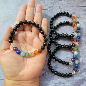 Black Tourmaline Chakra Bracelet