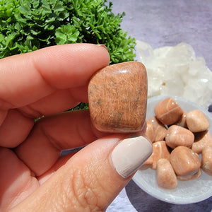 Peach Moonstone Tumbled Stones