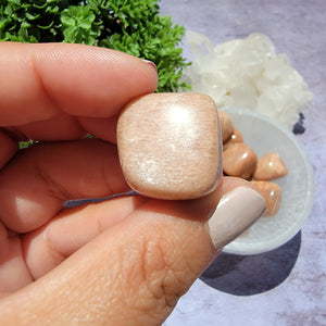 Peach Moonstone Tumbled Stones