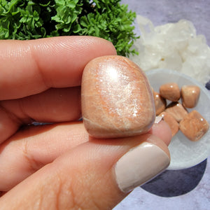 Peach Moonstone Tumbled Stones