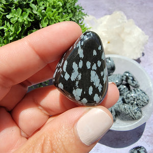 Snowflake Obsidian Tumbled Stones