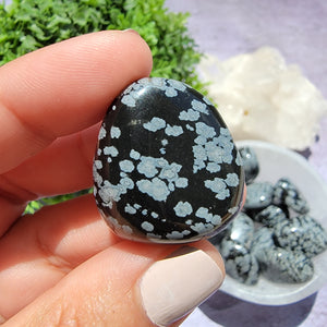 Snowflake Obsidian Tumbled Stones