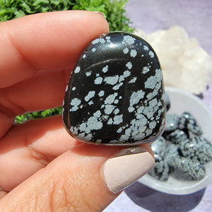 Snowflake Obsidian Tumbled Stones