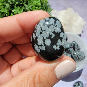 Snowflake Obsidian Tumbled Stones