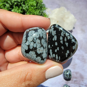 Snowflake Obsidian Tumbled Stones