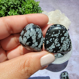 Snowflake Obsidian Tumbled Stones