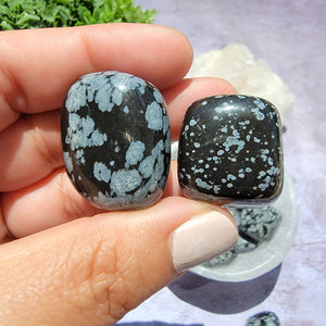 Snowflake Obsidian Tumbled Stones