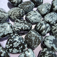 Load image into Gallery viewer, Snowflake Obsidian Tumbled Stones