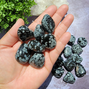 Snowflake Obsidian Tumbled Stones