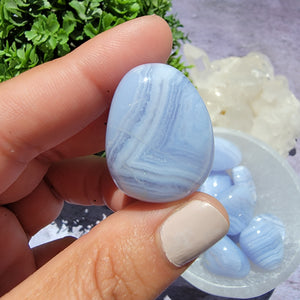 Blue Lace Agate Tumbled Stones