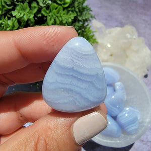 Blue Lace Agate Tumbled Stones