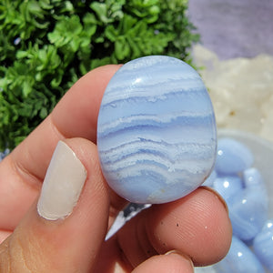 Blue Lace Agate Tumbled Stones