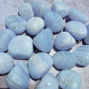 Blue Lace Agate Tumbled Stones