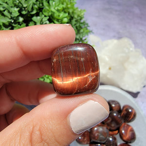 Red Tiger's Eye Tumbled Stones