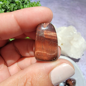 Red Tiger's Eye Tumbled Stones