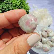 Load image into Gallery viewer, Pink Tourmaline in Quartz Tumbled Stones