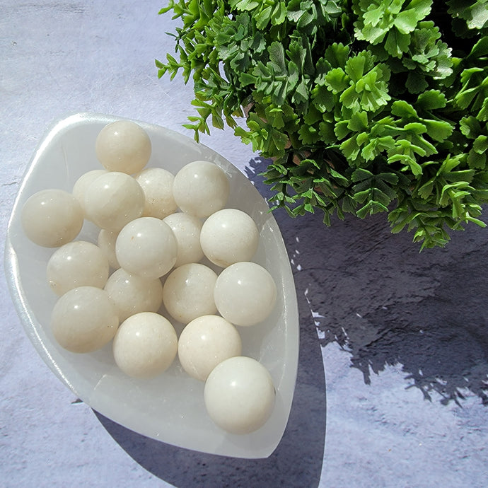 White Jade Mini Spheres
