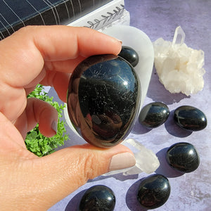 Black Tourmaline Palm Stones